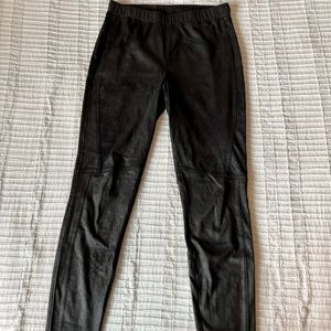 Free People Faux Leather Leggings - Black